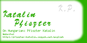 katalin pfiszter business card